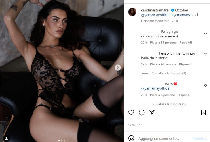 carolina stramare intimo nero 