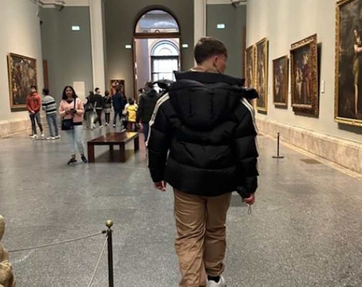 Ilary e Cristian Totti al museo del Prado